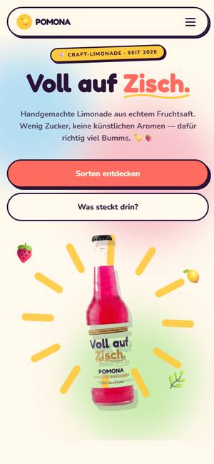 Dieselbe Seite auf dem Smartphone